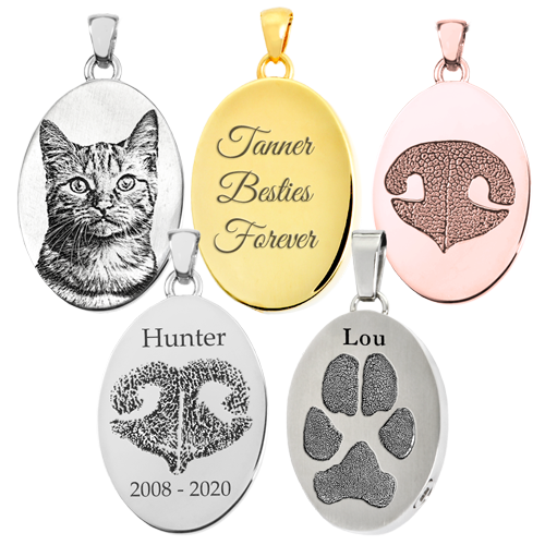 Pet Personalized Oval Jewelry